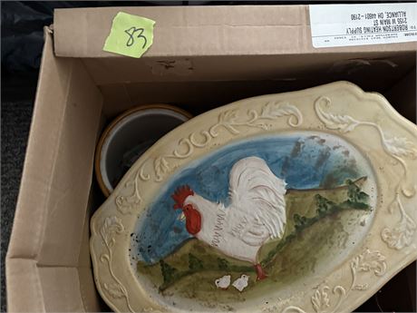 Rooster Platter, Bowls, Misc
