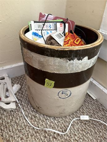 Stoneware Crock and Contents