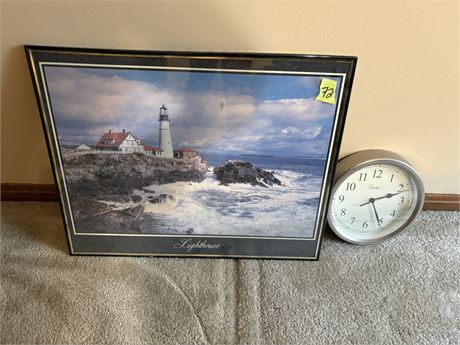 Wall Art and Clock