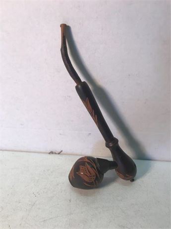Wood Carved Tobacco Pipe
