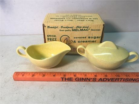 Melmac Creamer & Sugar Bowl
