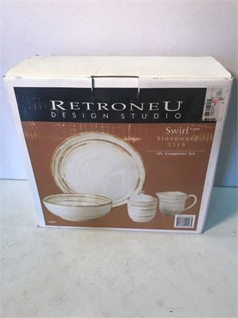 Retroneu Swirl Stoneware 5Pc. Set