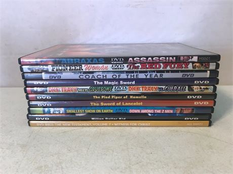 Stack of 10 DVDs