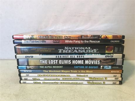 Stack of 10 DVDs