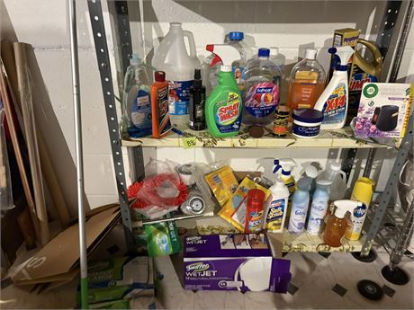Shelf Lot - Soap, Cleaners, Swifter's, Misc