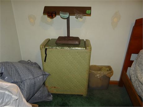 Hamper and Desk Lamp