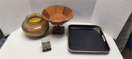 Wood Bowl & Serving Tray & The Chlorophyll Golf Ball & More