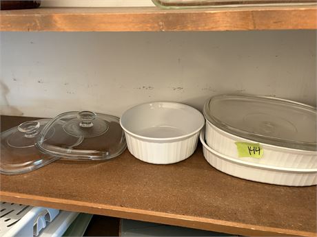 Casserole Dishes and Glass Lids