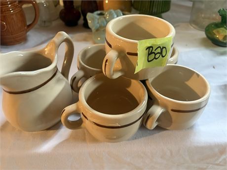 Mugs and Pitcher