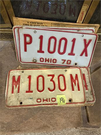 Vintage Ohio License Plates