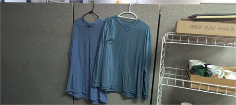 2 Adult Shirts. Size 2XLT & Size XL