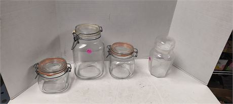 Lot Of Glass Jars