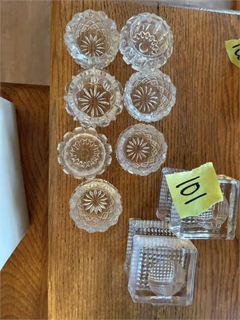 Crystal Condiment Dishes