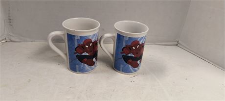 Spiderman Coffee Cups. Some Chips In Cup