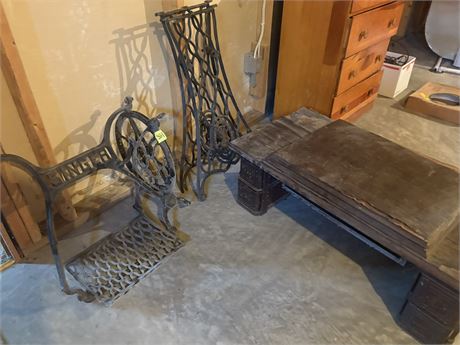 Antique Sewing Machine Pieces