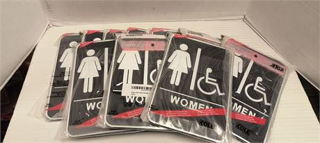 Lot Of Women's Restroom Signs