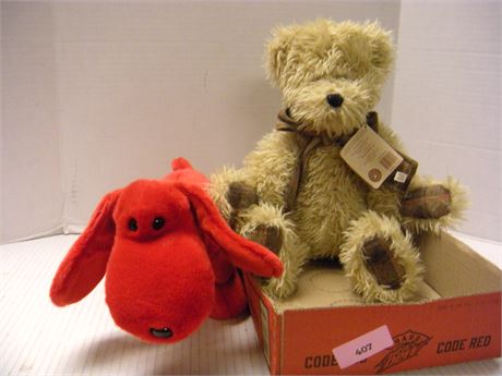TY dog and Boyd bear