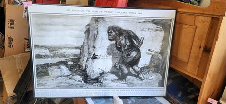 An Ancestor: The Man Of Twenty Thousand Years Ago Framed Picture
