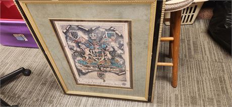 Wood Framed Crest Of Courage Artwork