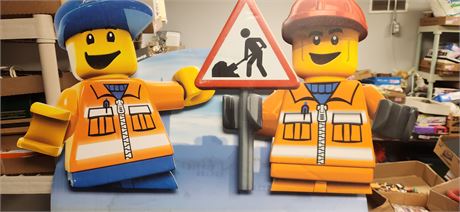 3D Cardboard Lego Cutout Display