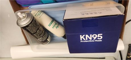 Masks and shoe cleaner