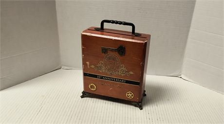 Wood Box With 5 Pez Dispensers