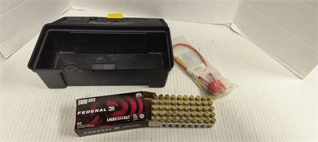 Federal 9mm Luger Bullets & Black Box & Gun Lock