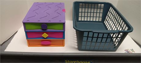 Plastic Small Organizer & Laundry Basket