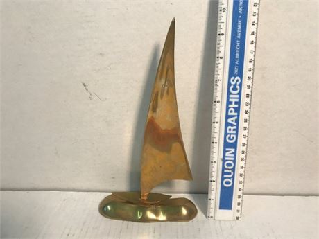 Brass Sailboat Sculpture