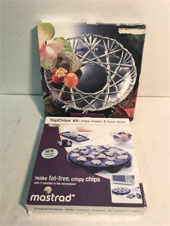 Mikasa Glass Platter & Chip Maker