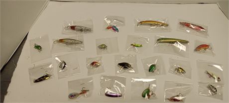 Flat Of Various Fishing Lures