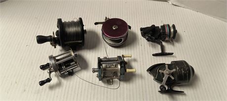 Lot Of Various Fishing Reels