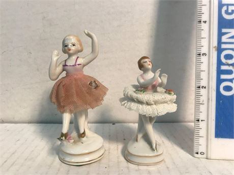 Pair of Porcelain Ballerinas Japan