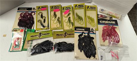 Lot Of Various Rubber Worms & Lures