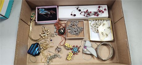 Flat Of Costume Jewelry
