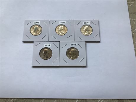5 - Bicentennial Quarters Excellent Condition