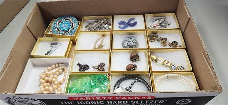 Flat Of Costume Jewelry