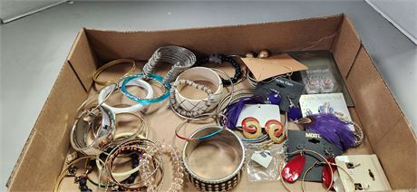 Flat Of Costume Jewelry