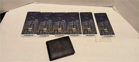6 Notre Dame VS Navy Football Tickets. unused Tickets & Wallet