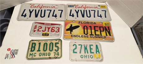 Flat Of Various License Plates