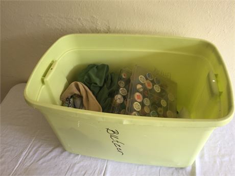 Sewing Lot: material & multiple spools of thread