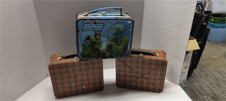 Star Wars Lunchbox & Vintage Plaid Lunch Boxes