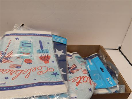 Flat Of Plastic Table Covers