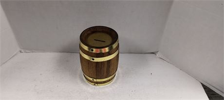 Vintage Barrel Bank With Combination