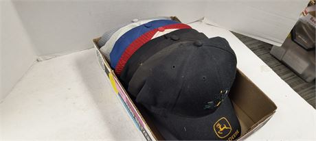 Flat Of Various Baseball Hats