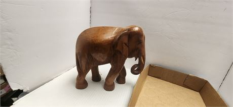 Wood Carved Elephant Statue