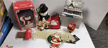 Flat Of Vintage Christmas Decorations