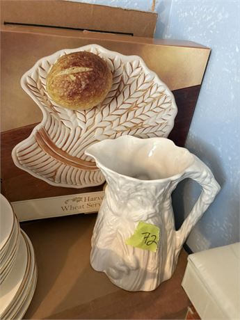 Wheat Pitcher, Platter