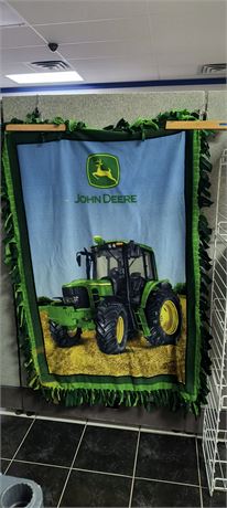 John Deere Throw Blanket. Fading On Back Of Blanket
