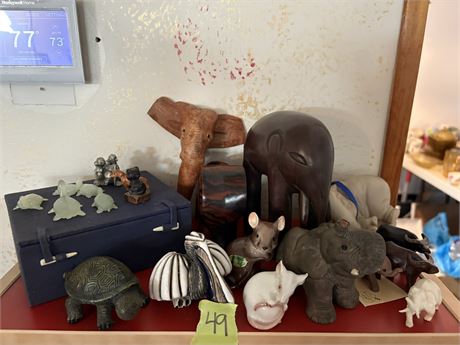 Animal Figurines, Wood Carvings, Jade